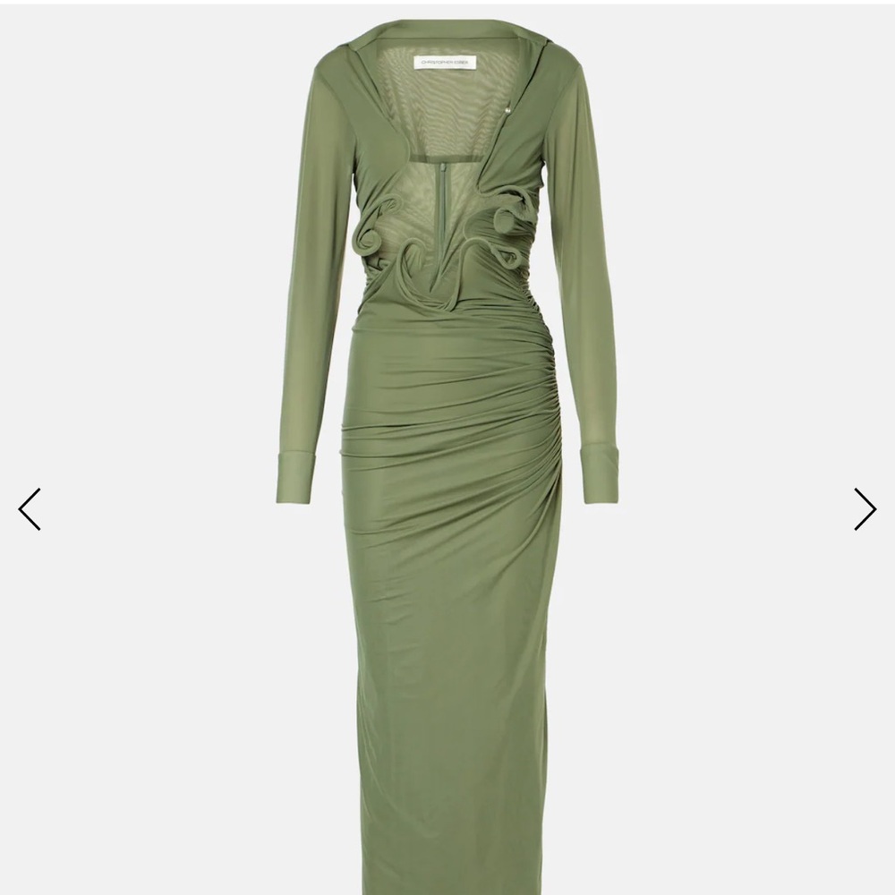 Christopher Esber Olive Pearl Dress